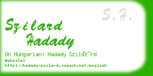 szilard hadady business card